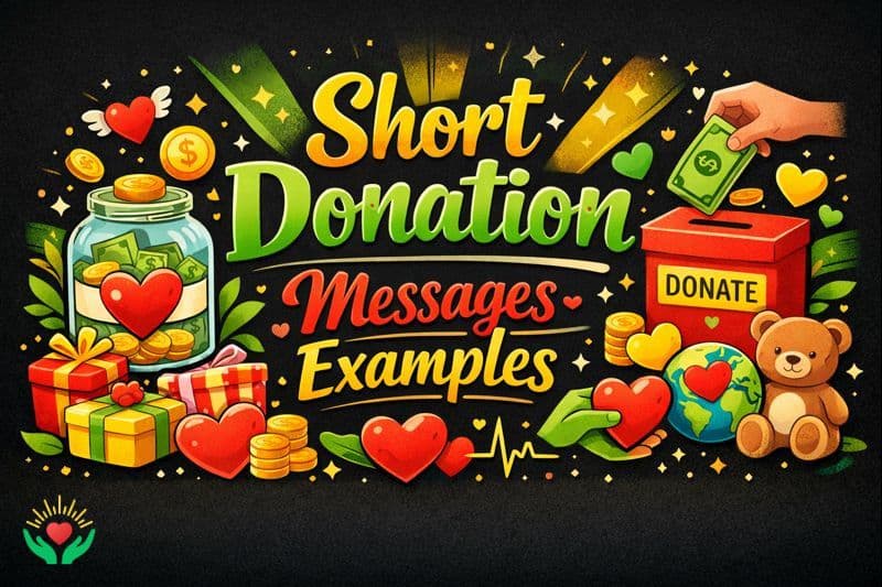 Short Donation Messages Examples